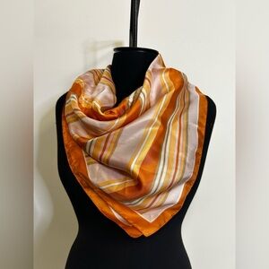 Vintage Gap 70s Stripe 100% Silk Scarf